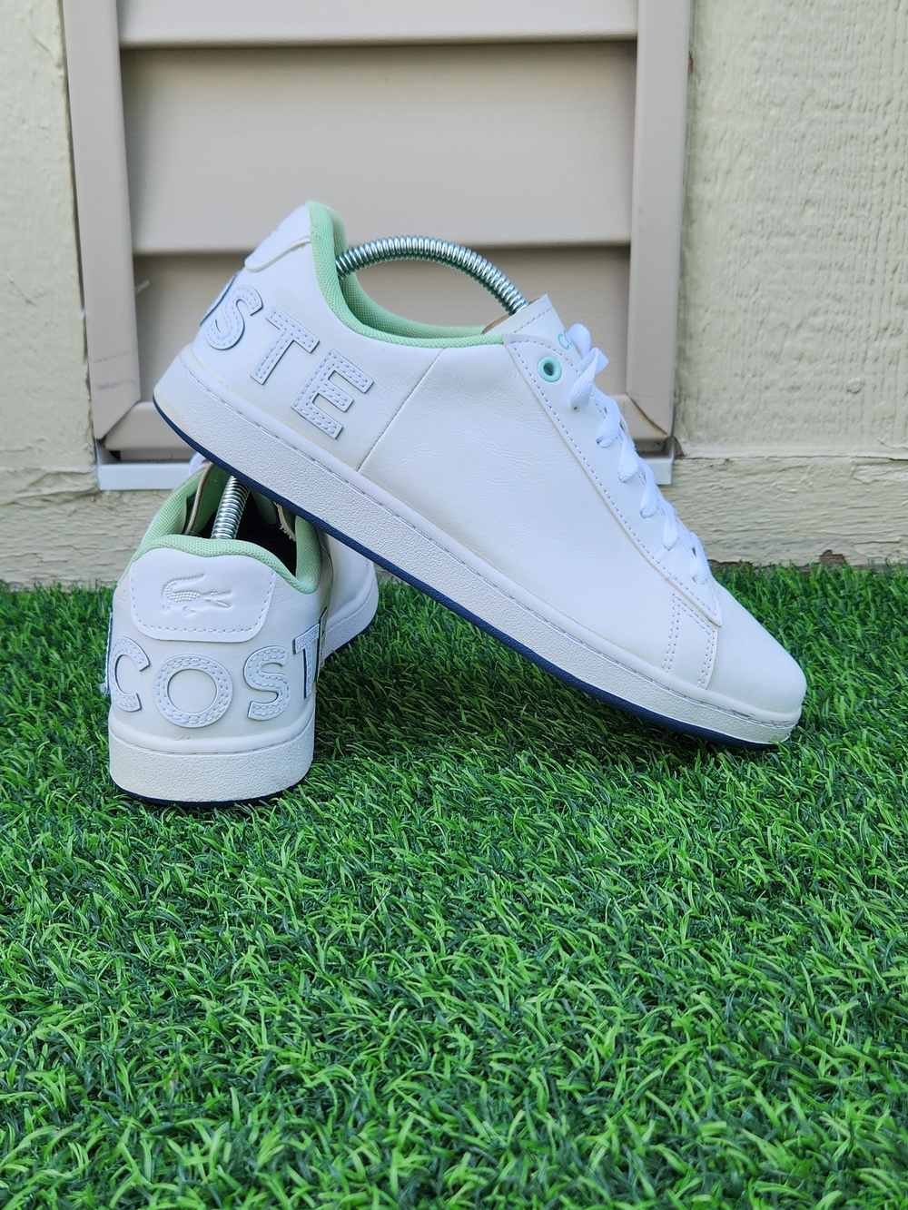 Lacoste Carnaby EVO 1120 SMA Sneaker white/Green Men's Size 9
